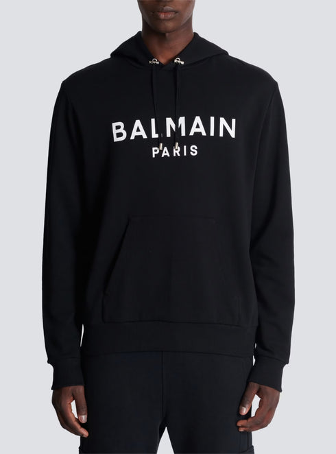 BALMAIN PARIS PRINTED HOODIE